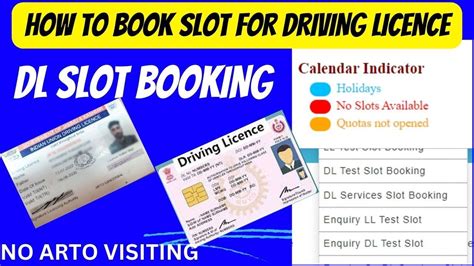 Slot Booking for driving Licence in Chandigarh .
